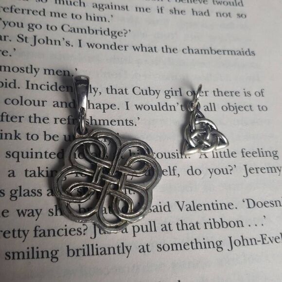 2 Silver Celtic Pendents - Picture 1 of 8